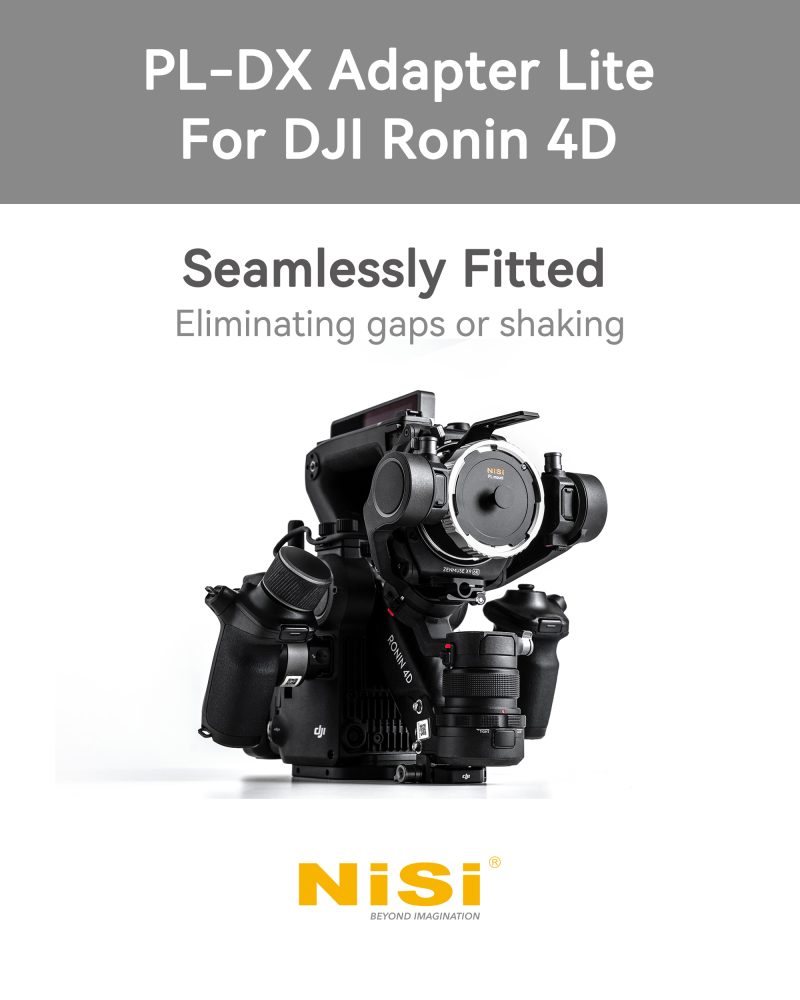 NiSi Athena Adaptor Montura Obiectiv Cine PL-DX, Montura PL la DX, Otel Inoxidabil, Focalizare Infinita, 160g
