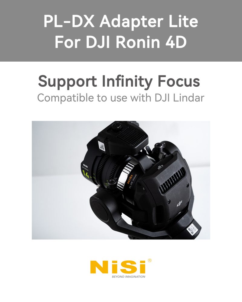 NiSi Athena Adaptor Montura Obiectiv Cine PL-DX, Montura PL la DX, Otel Inoxidabil, Focalizare Infinita, 160g