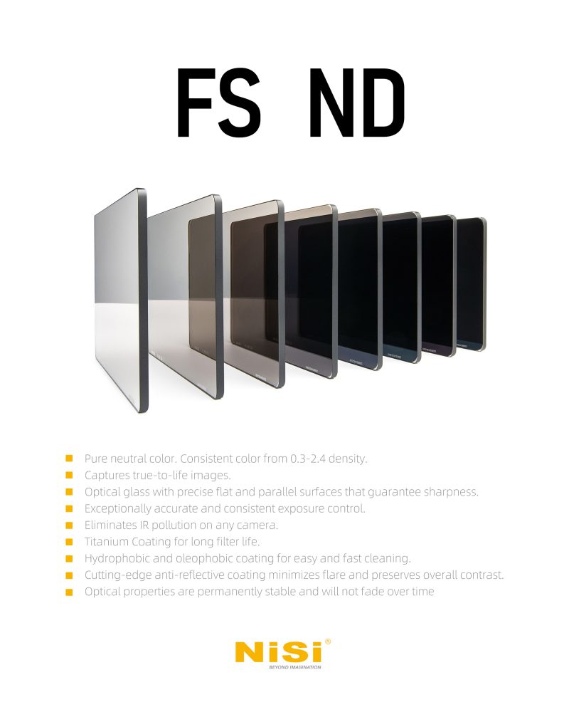 NiSi Cine Filter Nano FS ND 4x5.65 inch, Densitate 0.6 (2 Stop), Sticla Optica, Acoperire Titan, Hidrofoba si Oleofoba
