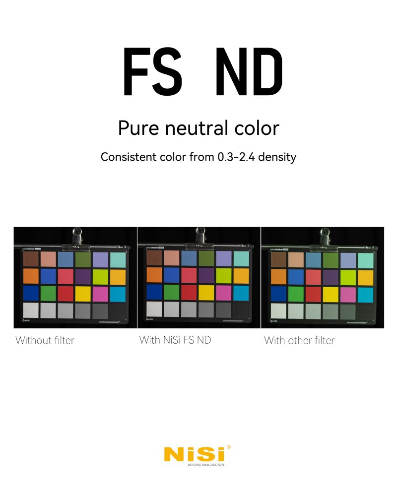 NiSi Cine Filter Nano FS ND 4x5.65, Densitate 0.9 (3 Stop-uri), Sticla Optica, Acoperire Titan, Acoperire Antireflex