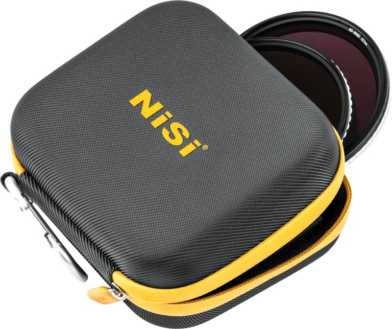 NiSi Caddy95 II Geanta Protectie Filtre Circulare, Nailon Rezistent la Apa, 8 Buzunare, Diametru Maxim 95mm, Cuier Metalic