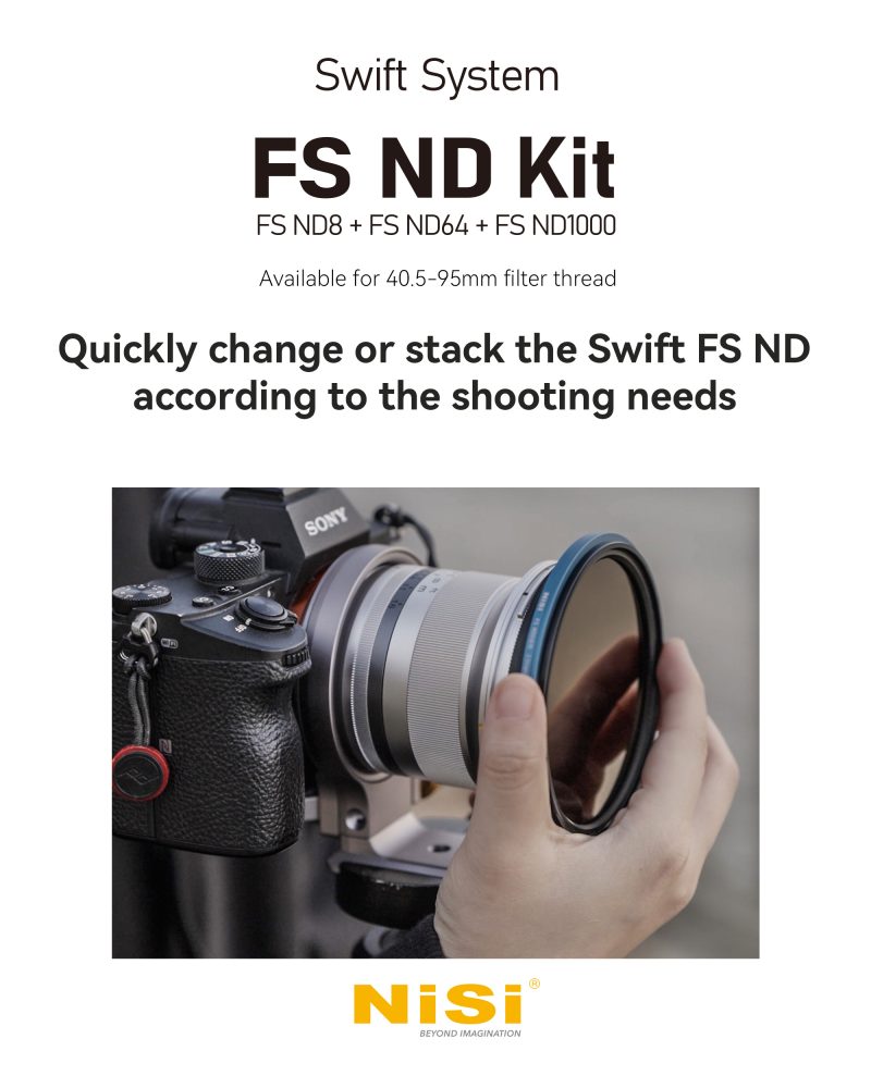 NiSi Swift System FS ND Kit, ND8+ND64+ND1000, 3-10 Stopuri, Inele Adaptoare 52-62mm