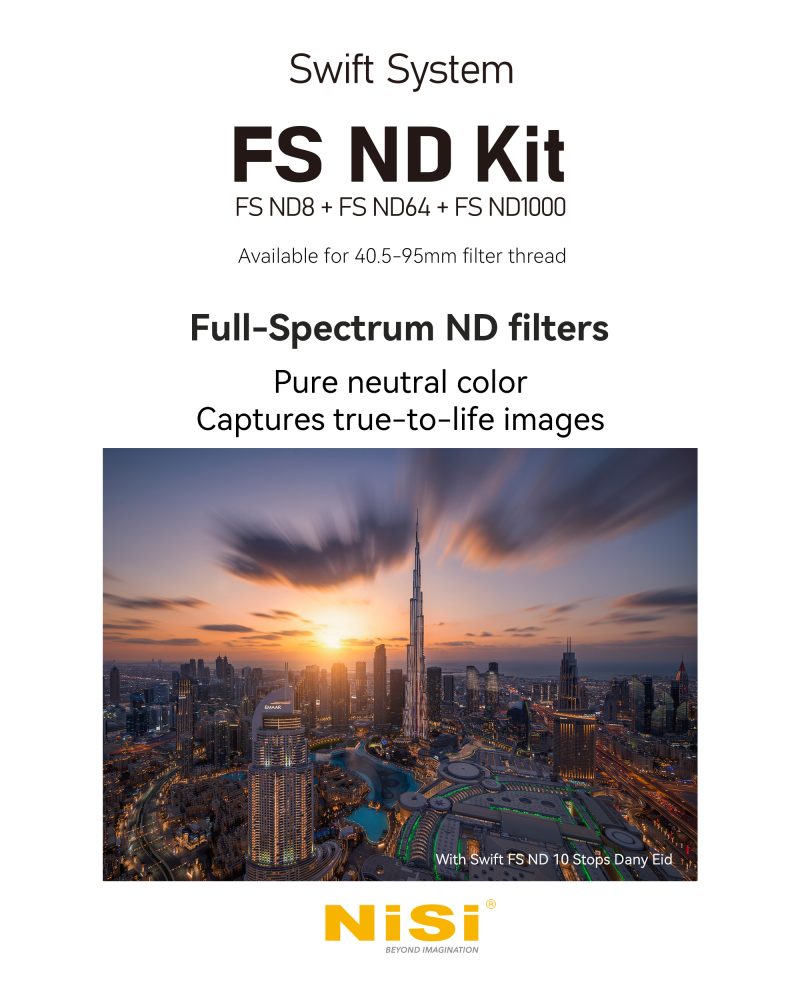 NiSi Swift System FS ND Kit, Filtre ND8+ND64+ND1000, 3-6-10 Stopuri, Inele Adaptor 67-82mm