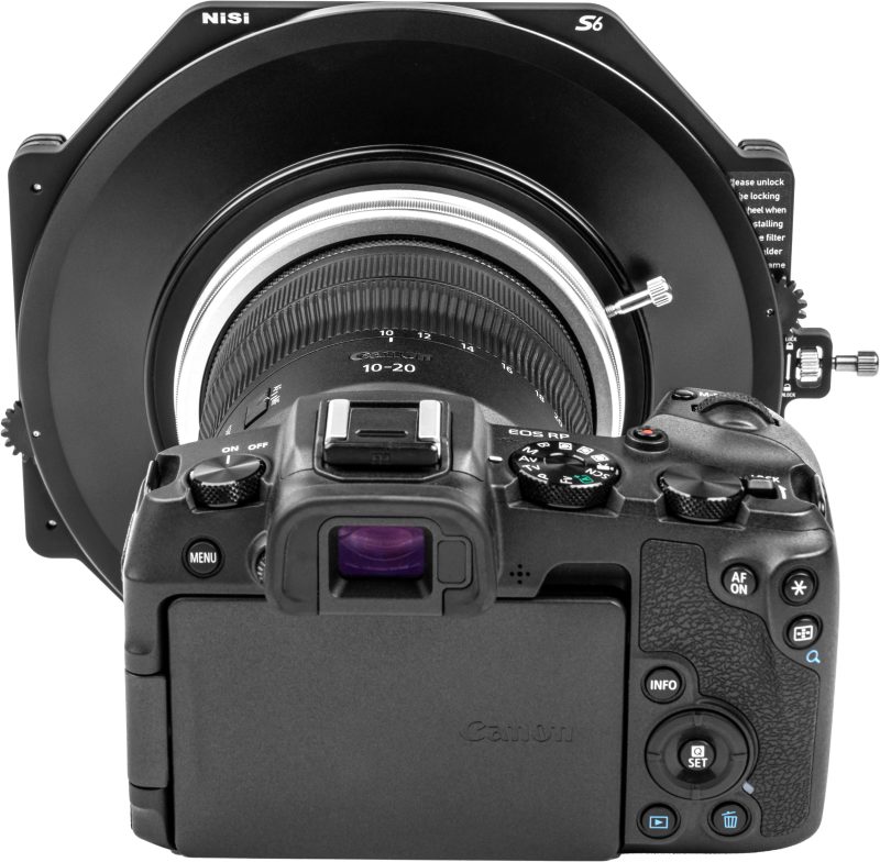 NiSi Filter Holder S6 Alpha Kit, Pentru Canon RF 10-20mm F4, Suport Filtre 150mm, Rotatie 360 Grade, Compatibil Filtre Circulare