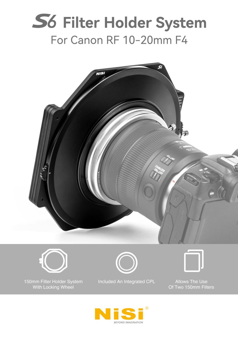 NiSi Adaptor Suport Filtru S6, Pentru Canon RF 10-20mm f/4 L IS STM, Constructie Aliaj Aluminiu, Rotire 360 Grade
