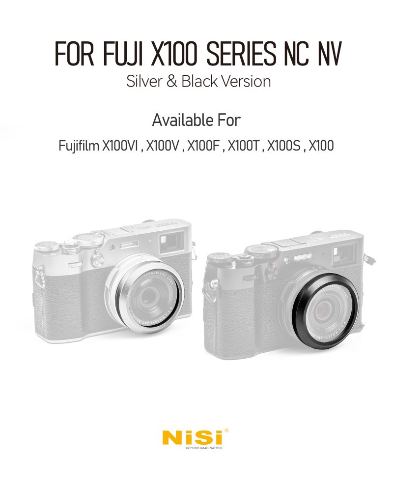 NiSi NC UV Filtru, Compatibil Fujifilm X100VI, X100V, X100F, X100T, X100S, X100, Negru, Nanocoating, Fara Adaptor