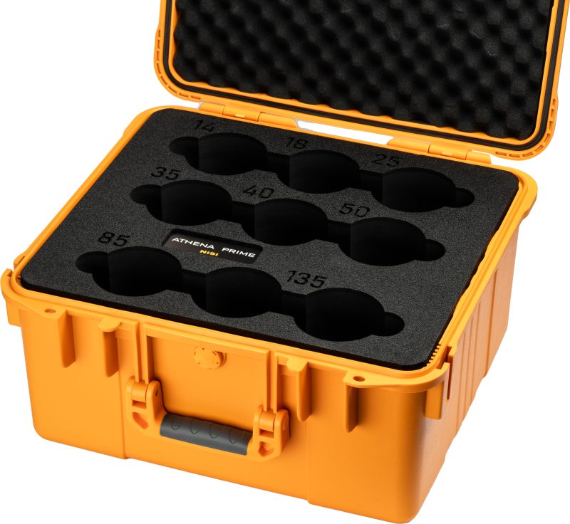 NiSi Cine Hard Shell Case, Husa Rigida pentru 9 Obiective Athena, Cu 2 Spatii Suplimentare pentru Filtre si Accesorii