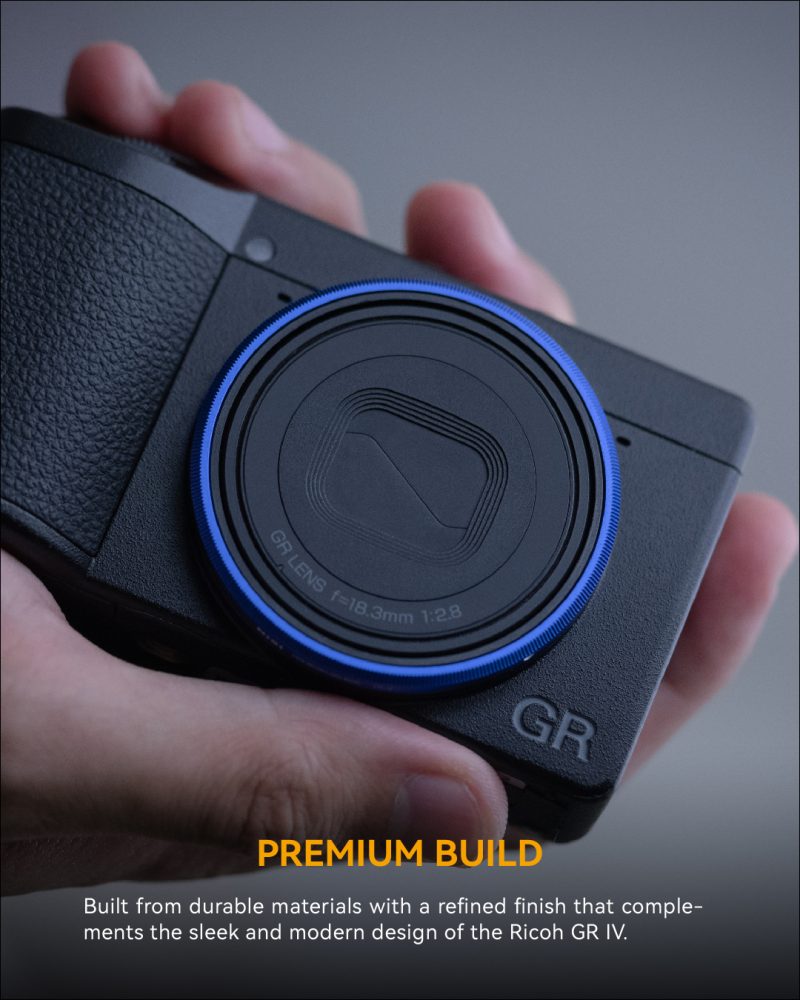 NiSi Ring Kit pentru Ricoh GR IV, Set 2 Inele, Albastru Regal, Gri Titan, Inlocuire Inel GN-3