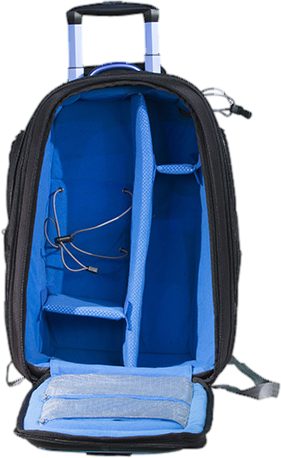 Orca OR-26 Rucsac Foto-Video cu Troler Incorporat, Cadre Aluminiu, Sistem Divizoare Interne, Protectie 360 Grade