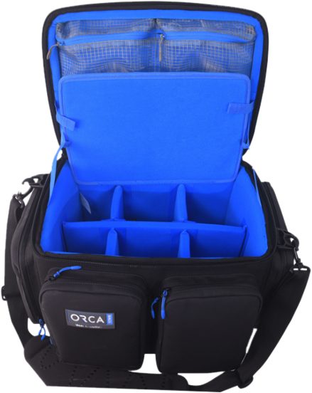 Orca OR-132 Geanta pentru Obiective si Accesorii, Marime Mica, 4 Buzunare Externe, Separatoare Interne Detasabile