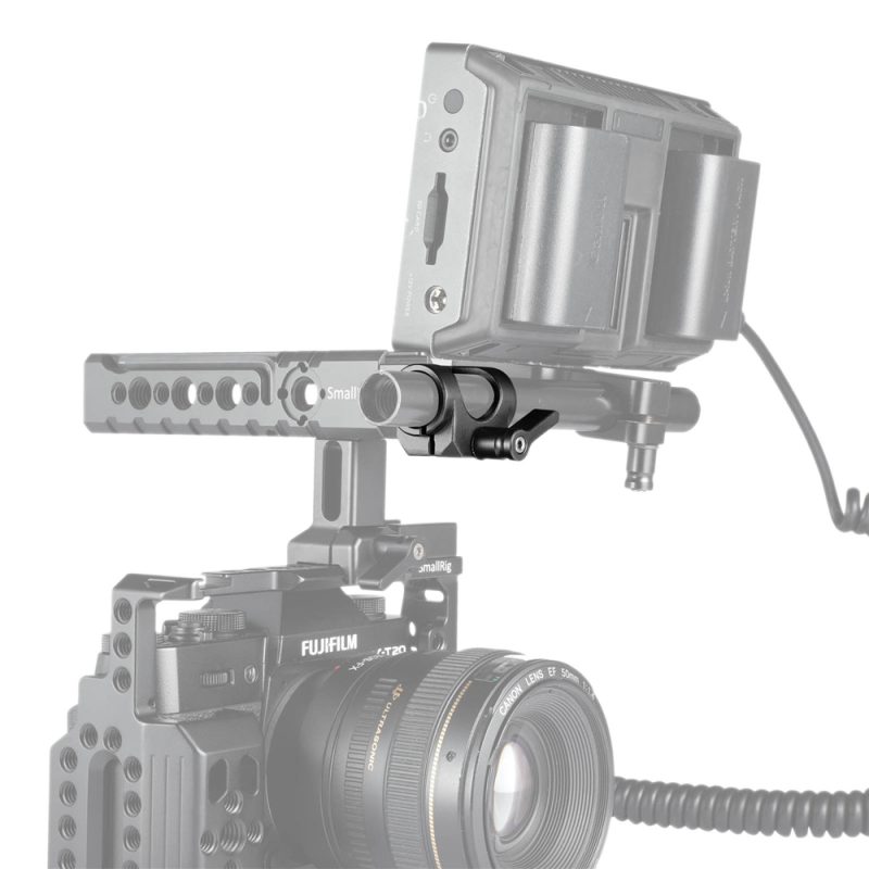 SmallRig 1995 Clema pentru Tija de 15mm, 2 Gauri Contraforate, Filet 1/4'', Compatibil SmallRig 1955/1802/860/1906
