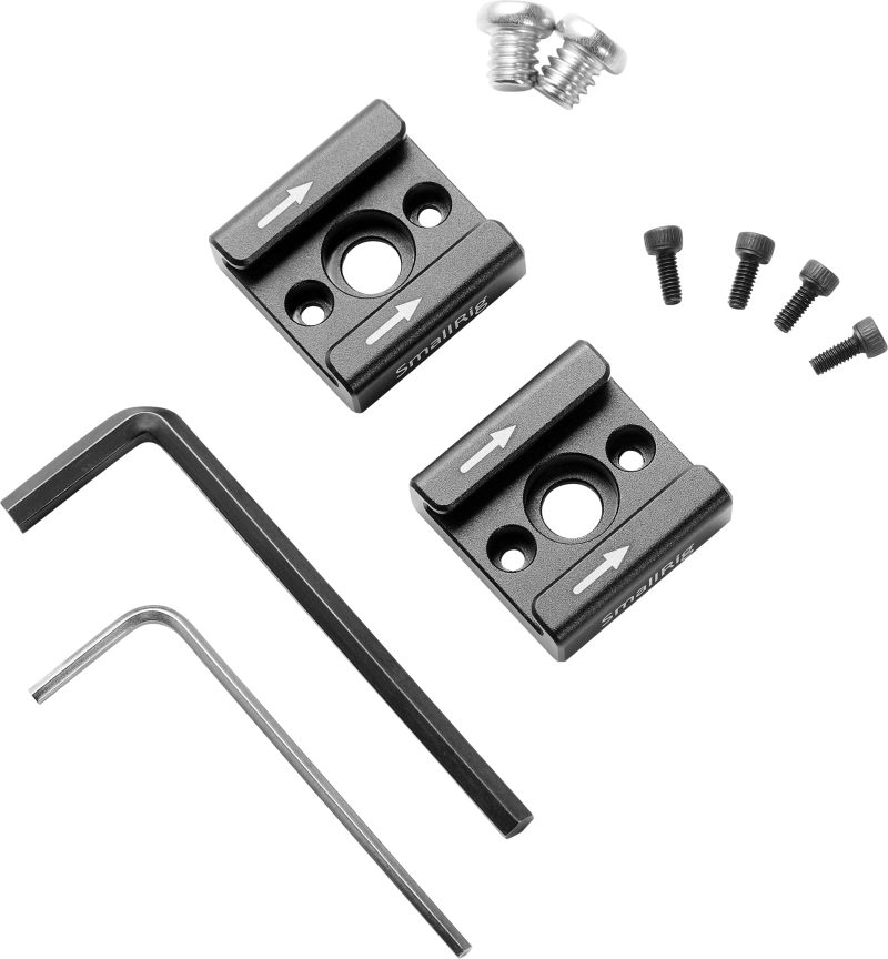 SmallRig 2060 Cold Shoe, Pachet 2 Bucati, Montare Filet 1/4 si M2.5, Pentru Cage sau Bloc Sabot Rece