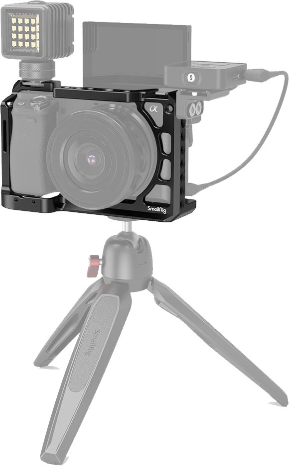 SmallRig 2310 Cage pentru Sony A6100/6300/6400/6500, Filete 1/4-20 si 3/8-16, Puncte Arri, Fante Curea