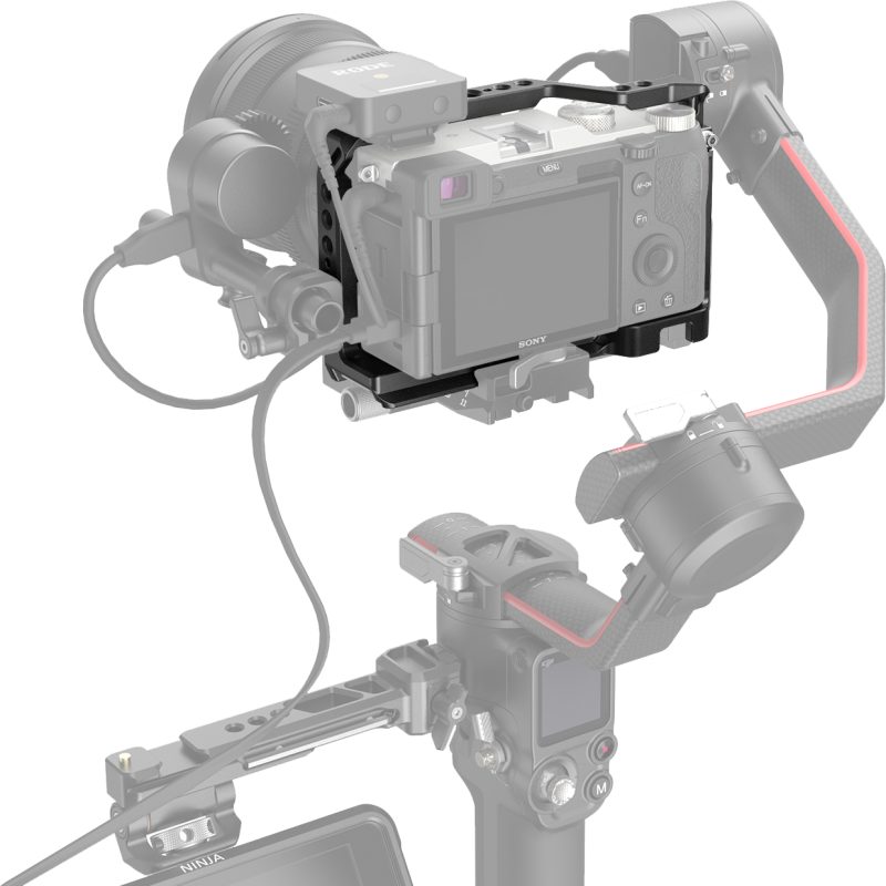 SmallRig 3081 Cage pentru Sony A7C, Sistem Arca-Swiss, Praguri 1/4-16 si 3/8-20, ARRI, Cold Shoe