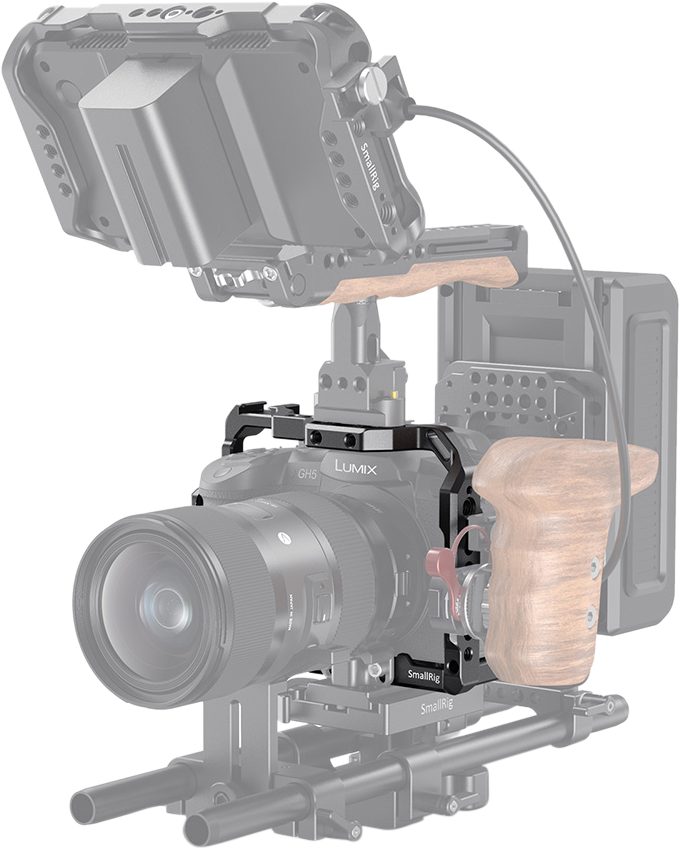SmallRig 2646 Cage pentru Panasonic GH5, GH5 II si GH5S, Filete 1/4-20 si 3/8-16, Sina NATO, Sabota Rece