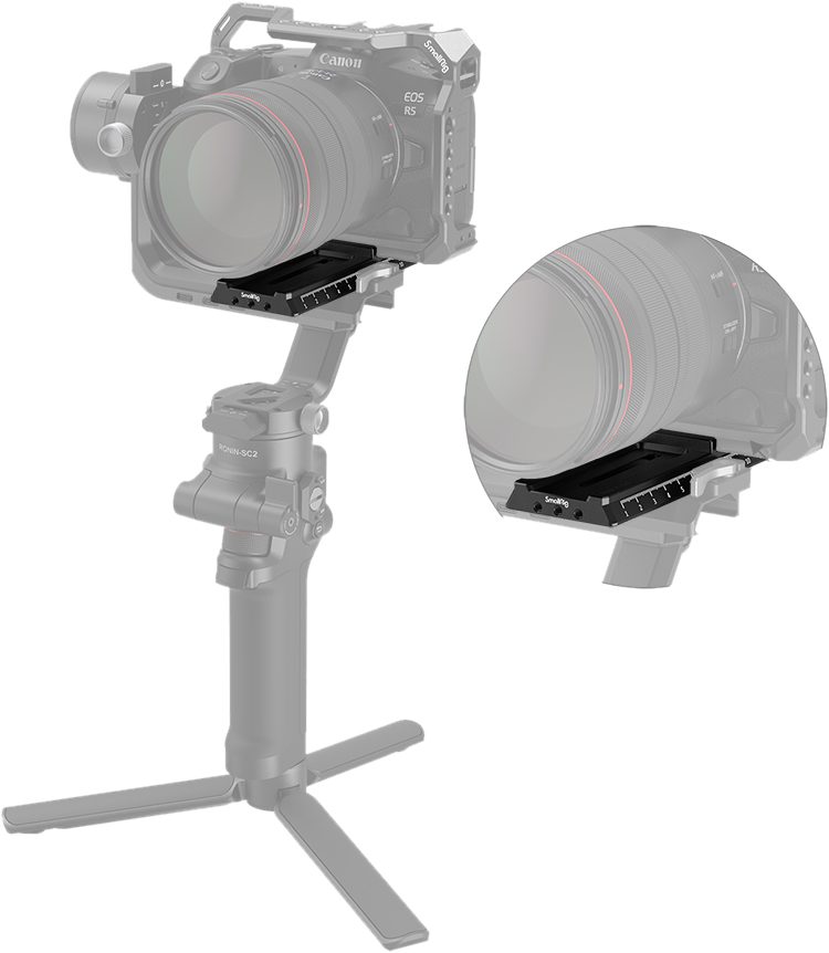 SmallRig 3061 QR-Plate pentru Ronin RS2/RSC2, Placa Quick Release, Compatibil DJI Ronin