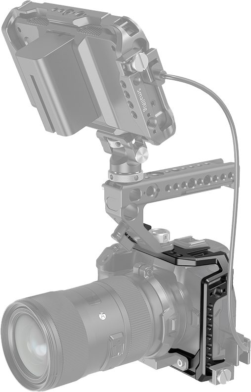 SmallRig 2803 Cage pentru Canon EOS R, Placa Arca Swiss Incorporata, Filete 1/4-20 si 3/8-16, Sabot Rece
