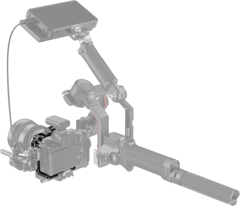SmallRig 3639 Half Cage, Pentru Sony A7IV, A7SIII, A7RIV, A7RV, A1, Placa Arca, Sabot Rece, Distantiere Protectie