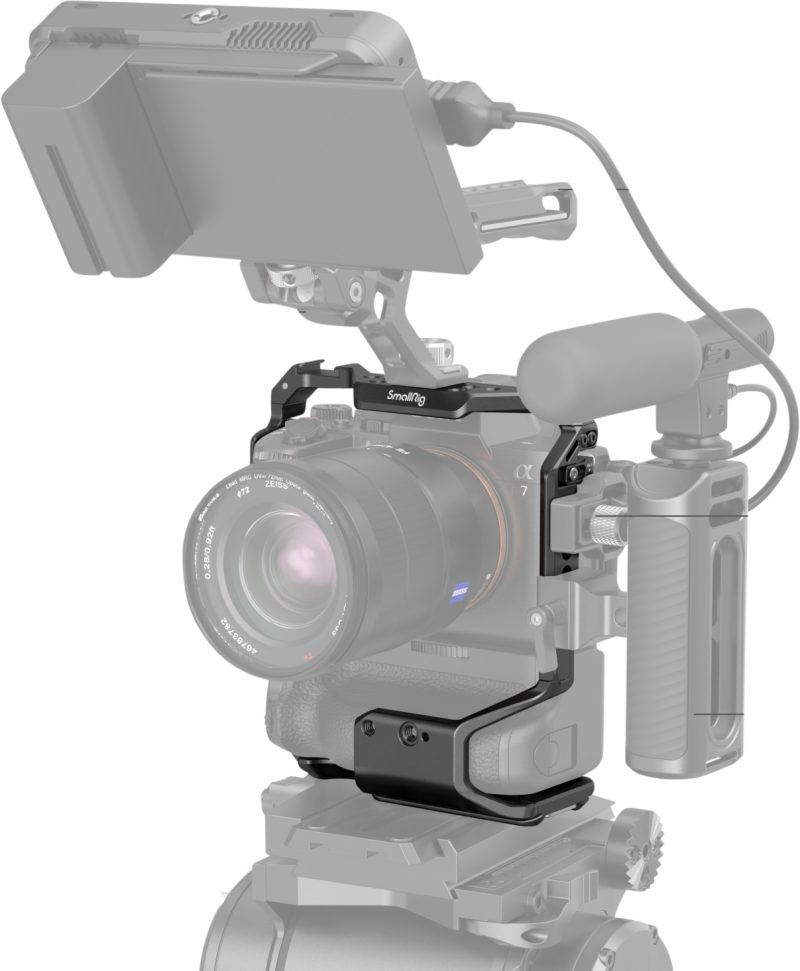 SmallRig 3594 Cage Camera pentru Sony A7IV/A7SIII/A7RIV/A1 cu Grip VG-C4EM, Filet 1/4-20, Sina NATO, Placa Arca