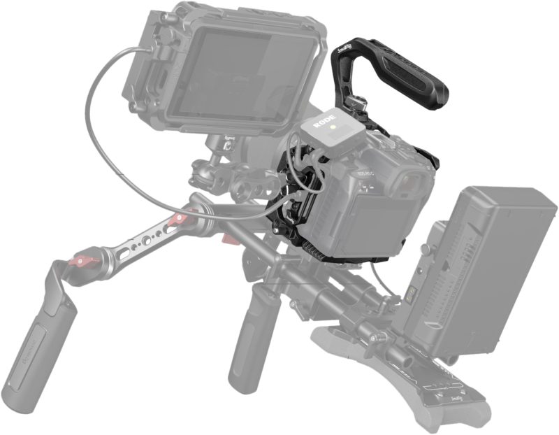 SmallRig 3891 Handheld Kit Black Mamba, Pentru Canon EOS R5C, Cage Completa, Maner Superior ARRI, Placa Arca-Swiss
