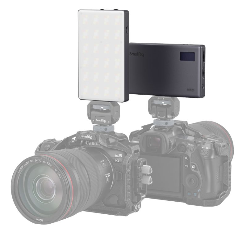SmallRig 3808 RM120 Lampa Video RGB, Baterie 5000mAh, Autonomie 180 Minute, CRI 98+, Temperatura Culoare 2500K-8500K