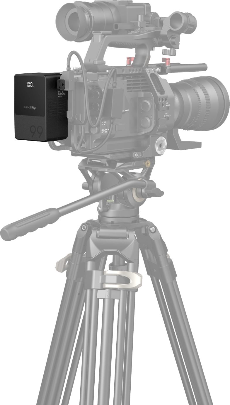 SmallRig 3580 V-Mount Battery Mini VB99, Baterie V-Mount Compacta, Capacitate 99Wh, Incarcare USB-C PD 100W, Afisaj OLED