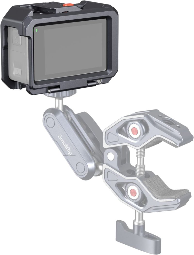 SmallRig 4119 Cage pentru DJI Osmo Action 3, Sistem Blocare Prin Apasare, Sabot Rece, Filet 1/4-20 Anti-Rotire