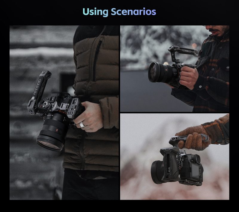 SmallRig 3710 Rhinoceros Advanced Cage Kit, Sony A7R V/A7 IV/A7S III, Fibra de Carbon, Maner Superior, Placa Arca-Swiss