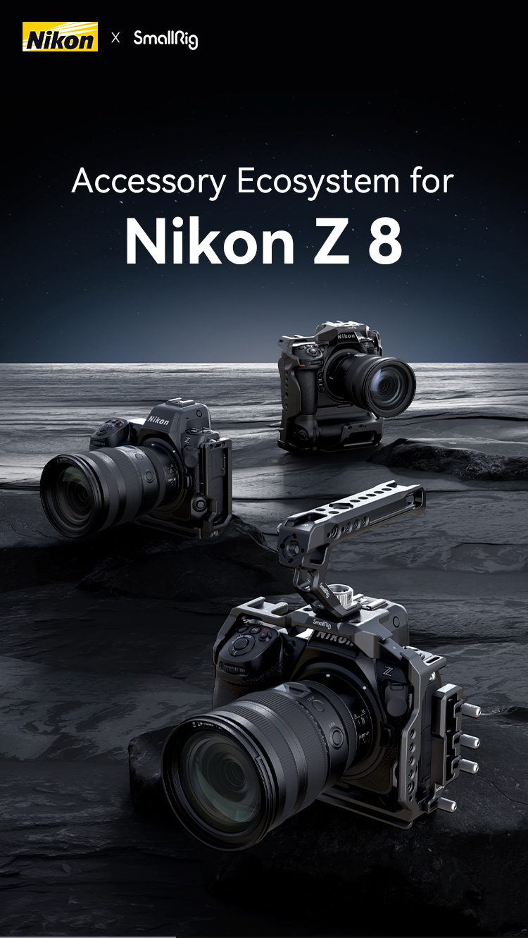 SmallRig 3941B Cage Kit pentru Nikon Z 8, Cage, Maner Superior, Clema Cablu HDMI si USB-C