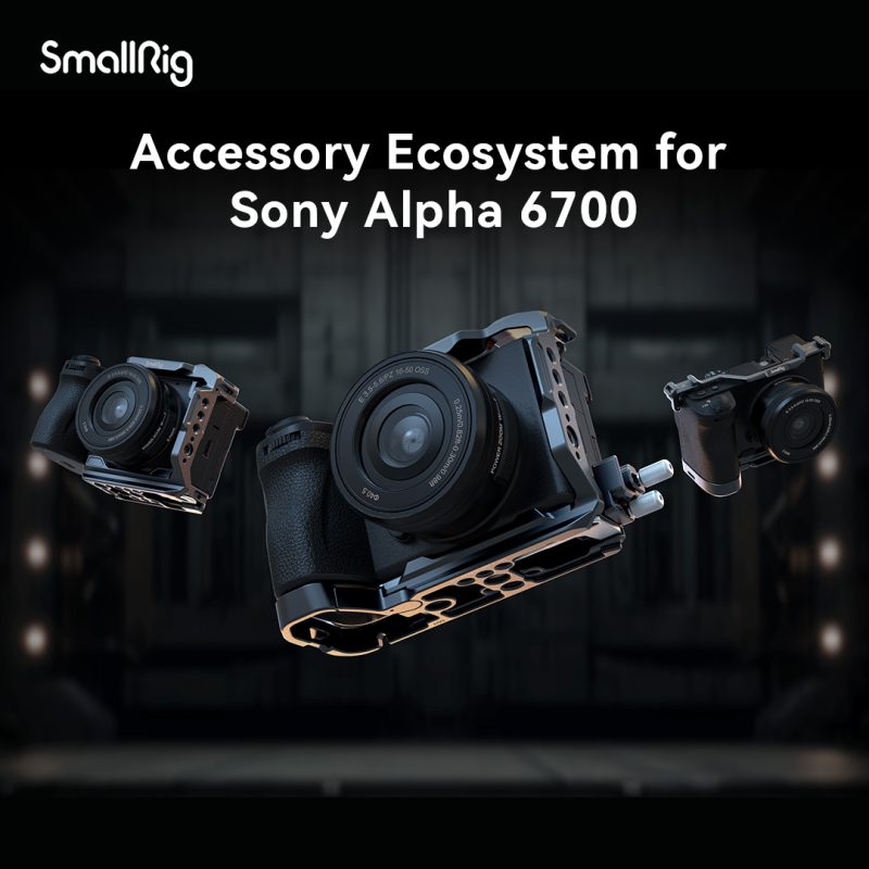 SmallRig 4338 Placa de Baza pentru Sony A6700, Prindere Arca-Swiss, Compatibil DJI RS 2/RSC 2/RS 3, Prize QD