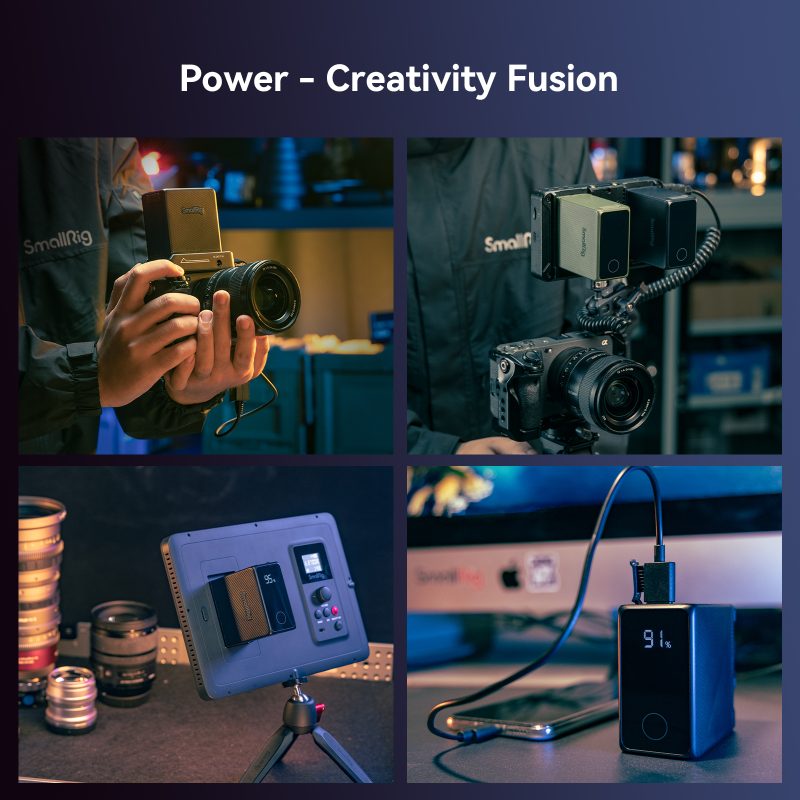 SmallRig 4576 Baterie Camera NP-F970, USB-C Reincarcabila, 10500mAh, 76.65Wh, Iesire 36W