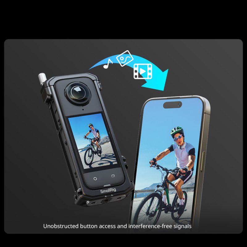 SmallRig 4278 Cage pentru Insta360 X4, Cage Protectie, Filet 1/4