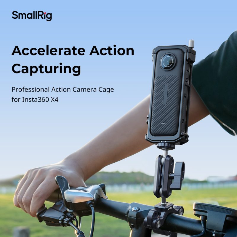 SmallRig 4278 Cage pentru Insta360 X4, Cage Protectie, Filet 1/4