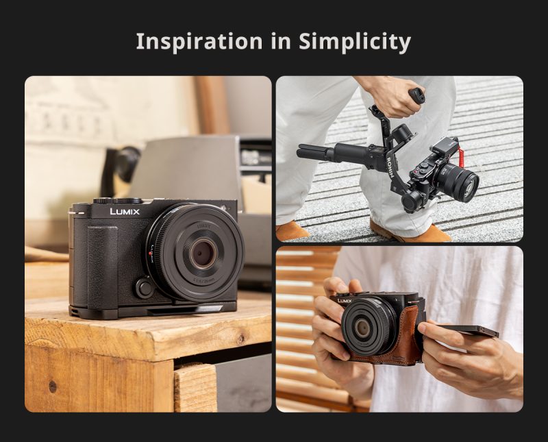 SmallRig 4515 Cage pentru Panasonic Lumix S9, Placa Arca Incorporata, Maner Ergonomic, Garnituri Silicon, Cheie Incorporata
