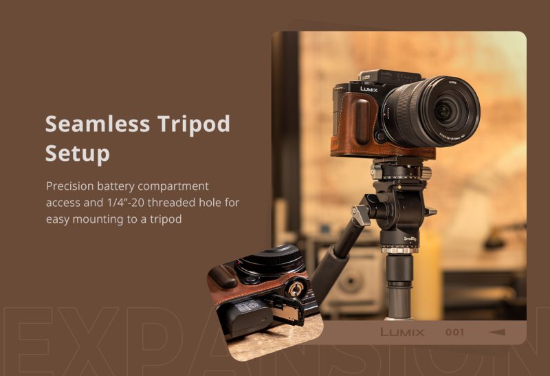 SmallRig 4517 Maner in Forma de L pentru Panasonic Lumix S9, Placa Arca-Swiss Incorporata, Surub 1/4-20, Greutate 50g