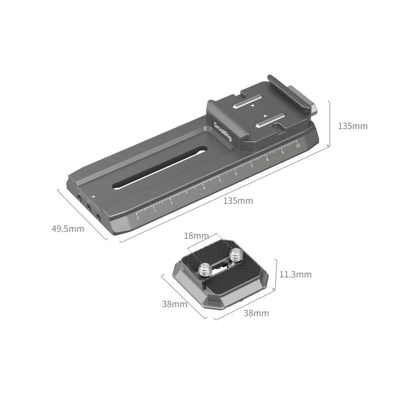 SmallRig 4638 HawkLock H38, Placa Eliberare Rapida Manfrotto, Baza Arca-Swiss, Compatibil DJI RS Series