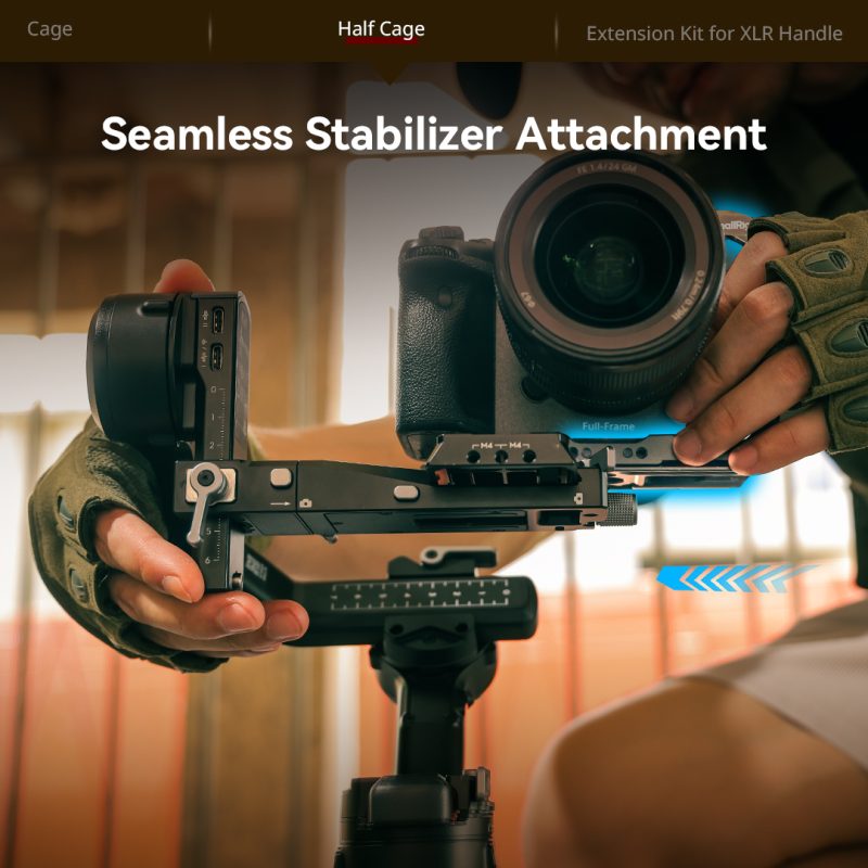 SmallRig 4830 Kit Placa Extensie Maner XLR, Pentru Sony FX3/FX30, Sistem HawkLock, Sina NATO, Filet 1/4-20 si 3/8-16