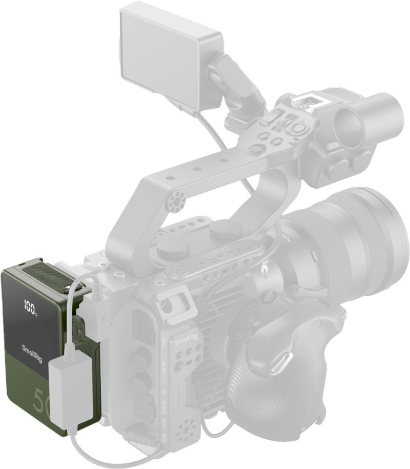 SmallRig VB50 4872 Baterie V-Mount Mini, 14.54V 3400mAh 49.436Wh, USB-C PD 45W, Ecran OLED, Verde