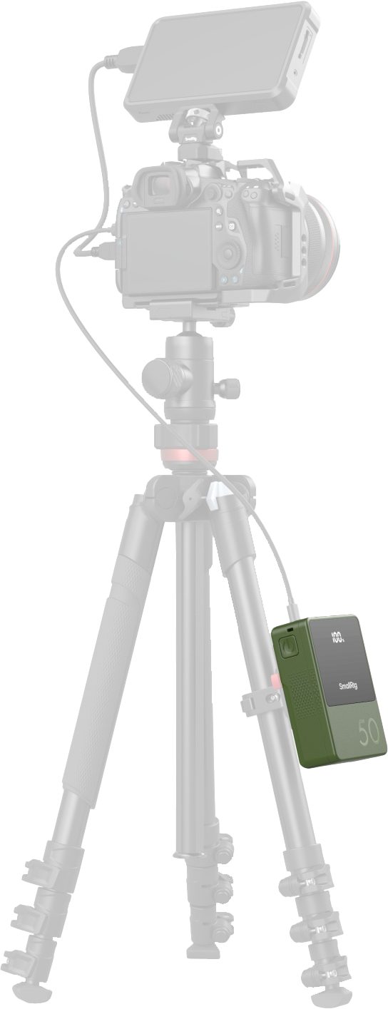 SmallRig VB50 4872 Baterie V-Mount Mini, 14.54V 3400mAh 49.436Wh, USB-C PD 45W, Ecran OLED, Verde