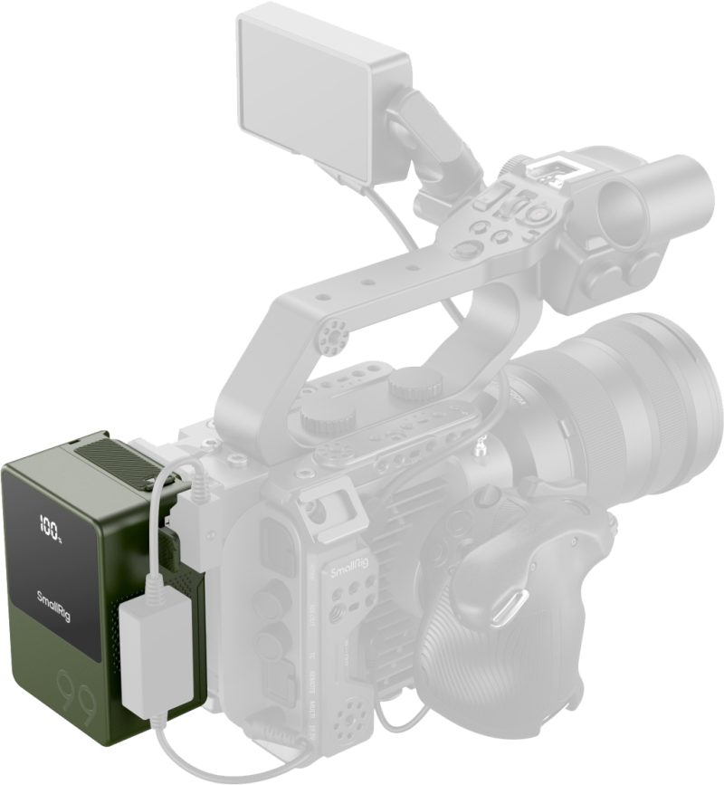 SmallRig 4930 VB99 Baterie V-Mount Mini, 6800mAh, 98.872Wh, Incarcare Rapida USB-C 100W, Ecran OLED, Verde