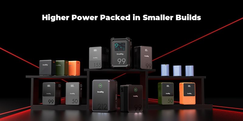 SmallRig 4929 V-Mount Battery Mini VB99, Portocaliu, 14.54V 6800mAh 98.872Wh, Incarcare Rapida PD 100W, Ecran OLED, Celule LG