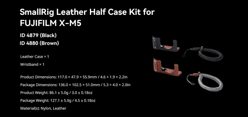 SmallRig 4875 Placa de Montare in Forma de L cu Maner din Silicon, Pentru FUJIFILM X-M5, Culoare Argintiu, Prindere Rapida