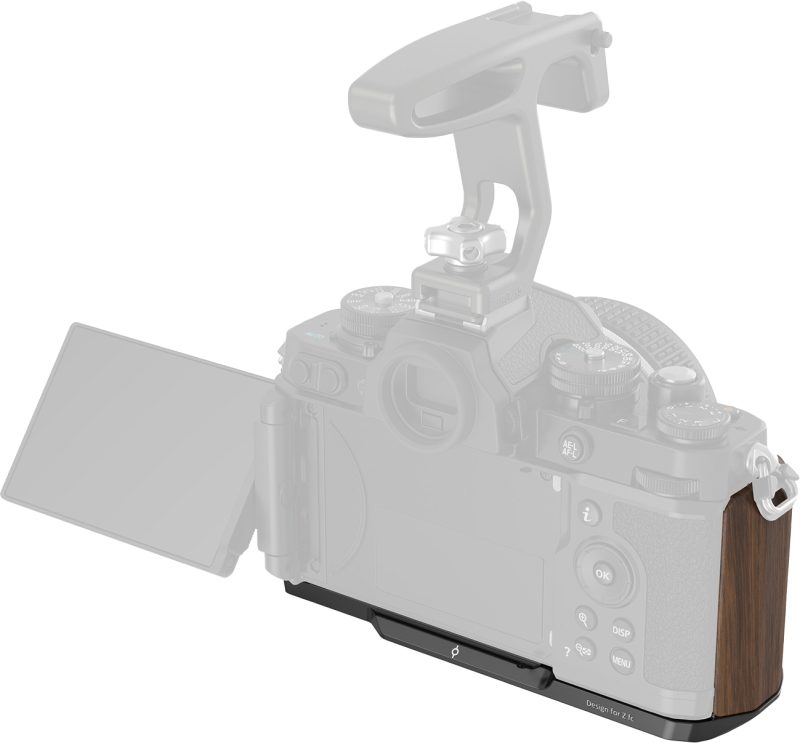 SmallRig 4802 Grip din Lemn L-Shape pentru Nikon Z fc, Placa Arca-Swiss, Pantof Rece, Negru