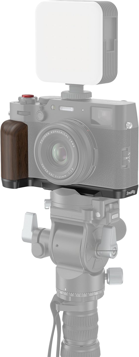 SmallRig 4805 Grip Lemn Forma L pentru FUJIFILM X100VI/X100V, Negru, Placa Arca-Swiss, Pantof Rece Incorporat