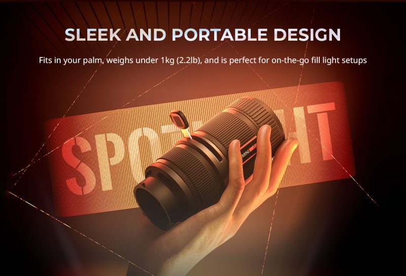 SmallRig 4939 SP-mini Spotlight, Montura RCmini, Lentile Optice 6 Straturi, Compatibil RC60/RC100, Include Gobo