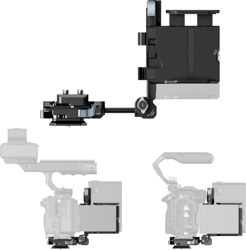 SmallRig 5315 V-Mount Battery Mount Plate Kit Pro, Placa Baterie V-Mount, Eliberare Rapida Arca-Swiss, Suport Protectie LCD