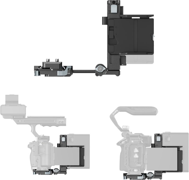 SmallRig 5227 Kit Placa Baterie V-Mount, Eliberare Rapida Arca-Swiss, Protectie Ecran LCD, Port USB-C 65W, Rotire 180°