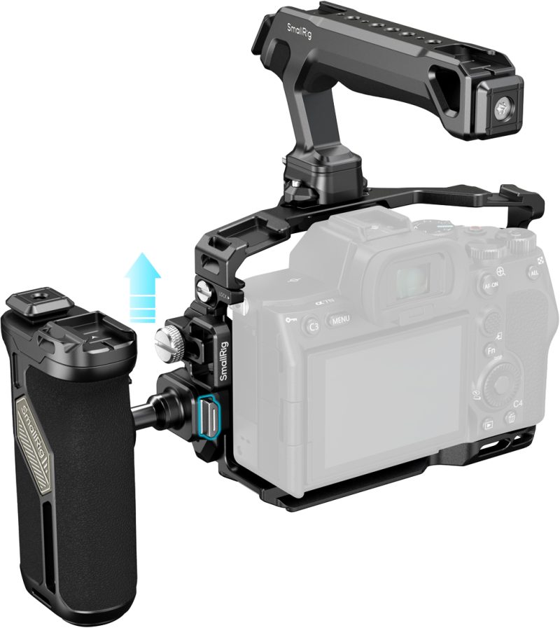SmallRig 5599 HawkLock Cage Kit, Sony A7R V/A7 IV/A7S III/A1/A7R IV, Sistem HawkLock, Placa Arca-Swiss