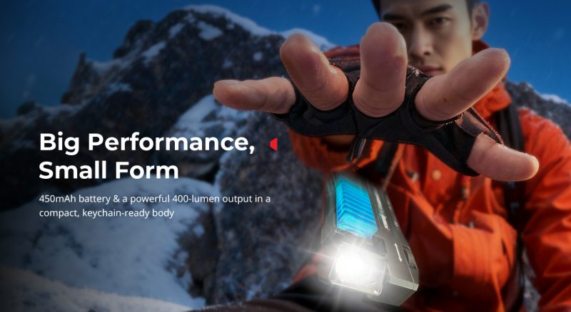 SmallRig 5710 Thumb EDC Flashlight, Lanterna Portabila, 400 Lumeni, Lumina RGB Secundara, Baza Magnetica, IP65
