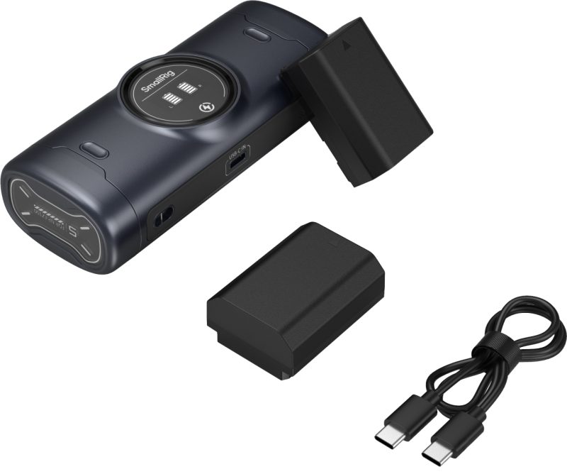 SmallRig 5696 Kit Incarcator Portabil pentru Baterii NP-FZ100, 2 Baterii 2520mAh, Incarcare Dual-Channel, USB-C 18W